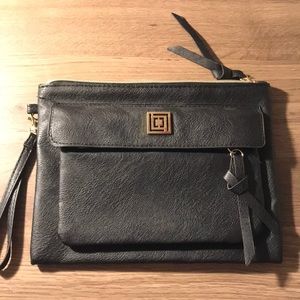Black Portable Charger Clutch